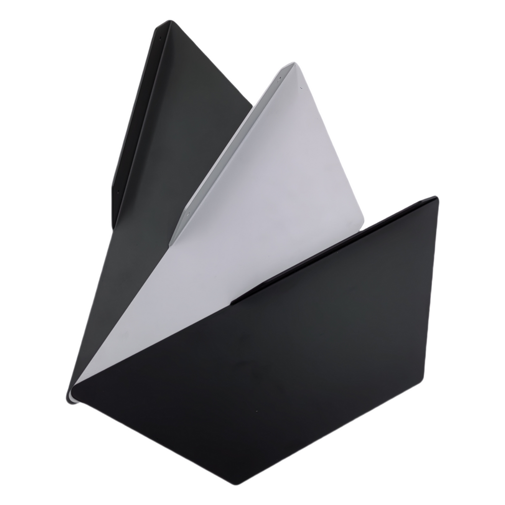 Black Modern Steel Coated Linear Floating Trapezoid Industrial Design Wall Mounted Shelf for Dining Kitchen Bathroom Easter