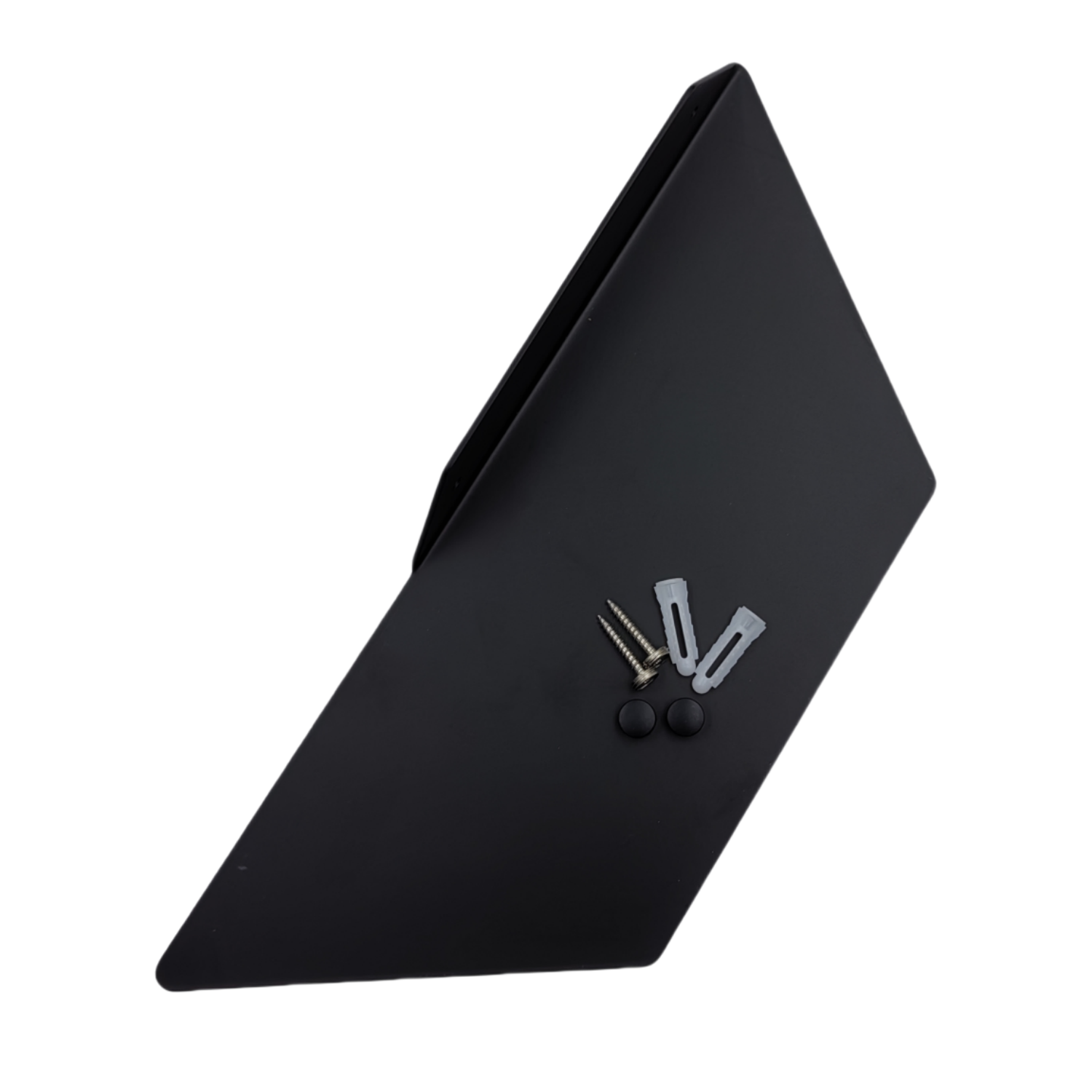 Black Modern Steel Coated Linear Floating Trapezoid Industrial Design Wall Mounted Shelf for Dining Kitchen Bathroom Easter