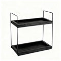 2-Tier Wood Storage Rack Kitchen & Bathroom Spice Organizer Vanity Cosmetic Makeup Shelf Modern Eco-Friendly Durable Home Decor