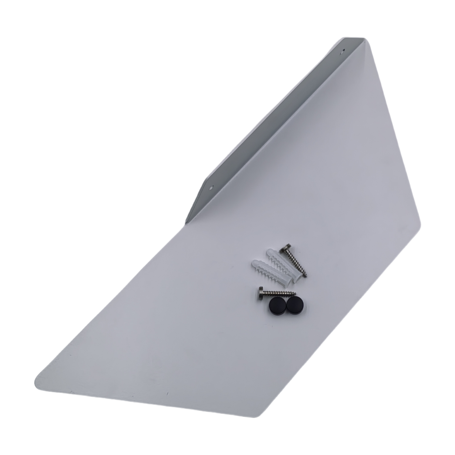 Black Modern Steel Coated Linear Floating Trapezoid Industrial Design Wall Mounted Shelf for Dining Kitchen Bathroom Easter