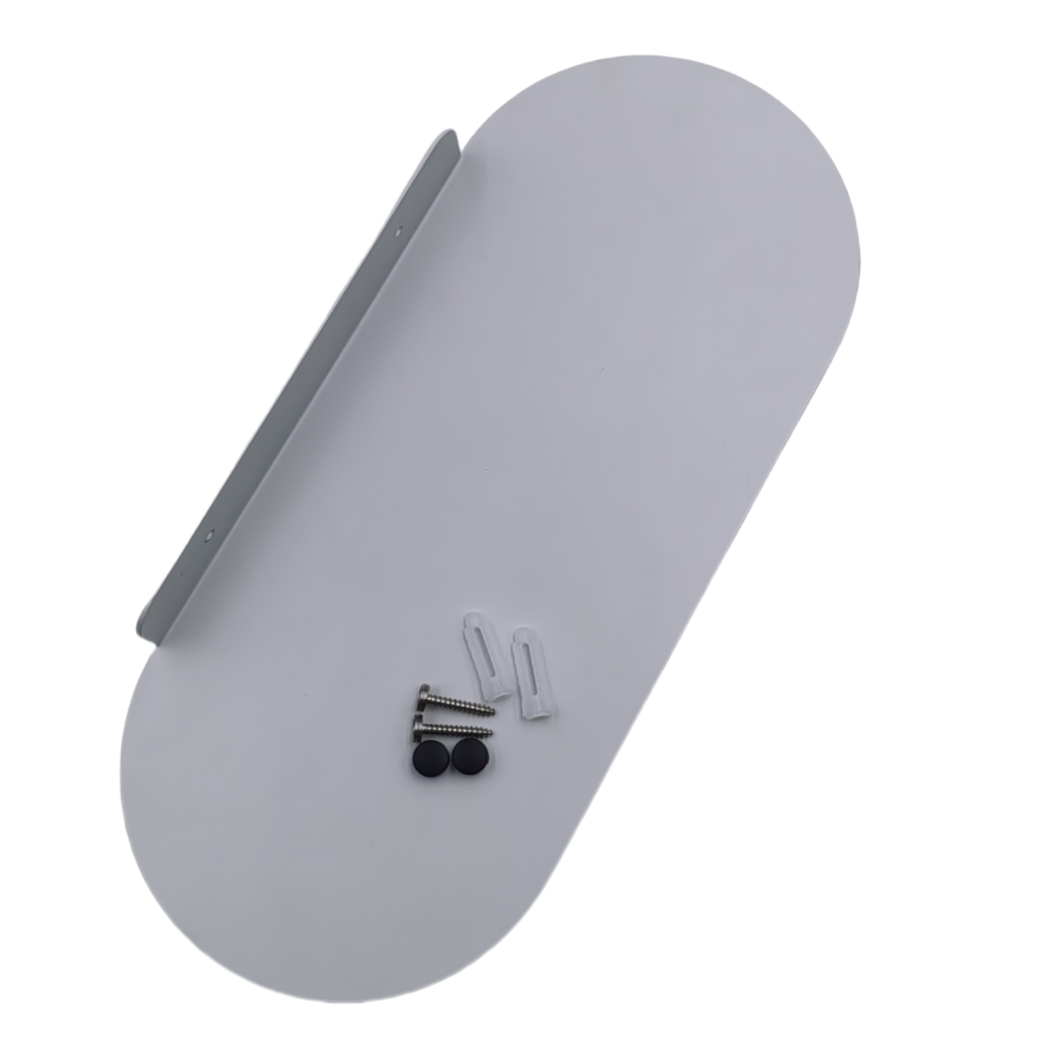 Black Modern Steel Industrial Linear Floating Shelf Rounded Rectangle Design 13.7 Inch Bathroom Wall Decoration Bathroom Shelves